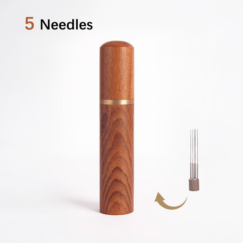 FHEAL Rvs Koffieroerder 0.4mm Espresso Distributeur 5/6/8 Fijne Naalden WDT Toolols Cafe Roeren Barista accessoires: Beige