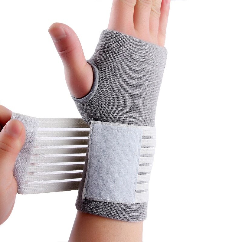 Mannen Vrouwen Fitness Gym Pols Guard Artritis Brace Mouwen Ondersteuning Handschoen Ademend Elastische Palm Hand Pols Ondersteunt Protector 1Pc: Light Grey