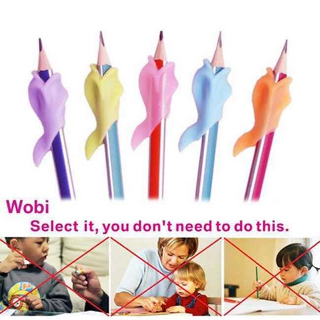 5 uds del Dolphin estilo de pesca por la postura Wobi corrección niños estudiantes lápiz pluma soporte J99Store
