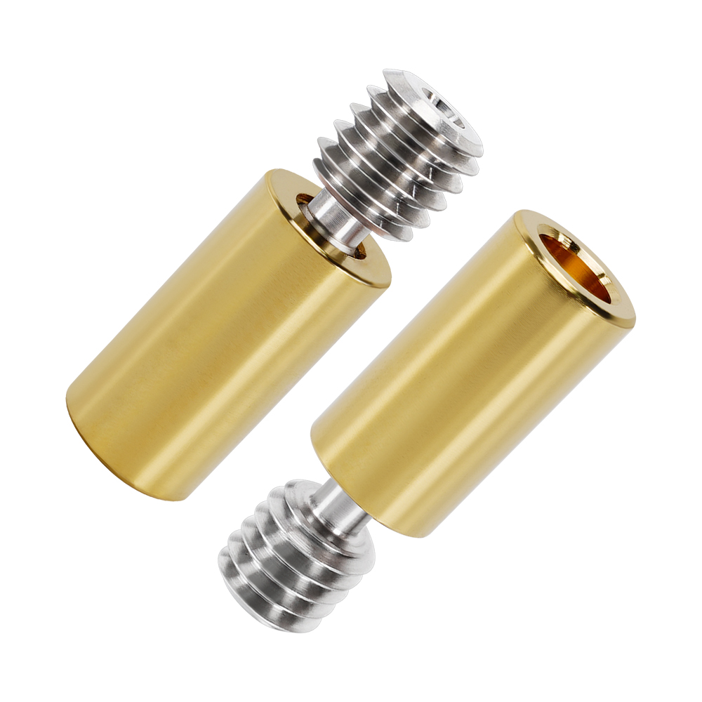2/1 sztuk ze stopu tytanu Bi metal-metal E3D V6 gardła Heatbreak V6 mosiądz miedziowanie Hotend bimetaliczny dla Prusa i3 MK3 1.75MM: 2pcs V6 Throat / Type A V6 brass
