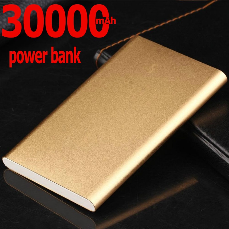 Cargador portátil ultrafino de la energía móvil 30000mAh USB batería móvil Smartphone cargador de energía móvil externo