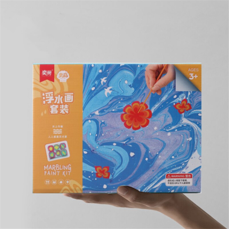 Drijvende Schilderen Kit Diy Marbling Extension Shadow Kleuren Graffiti Art Gereedschap 6Pcs Set Kinderen Materiaal Op Water