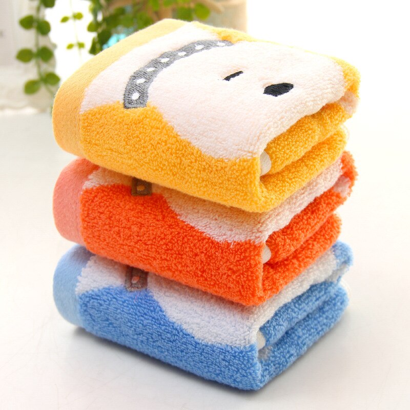 Style Kids Children Towel Cute Cartoon Dog Cotton Square Handkerchief With Lanyard FS0589