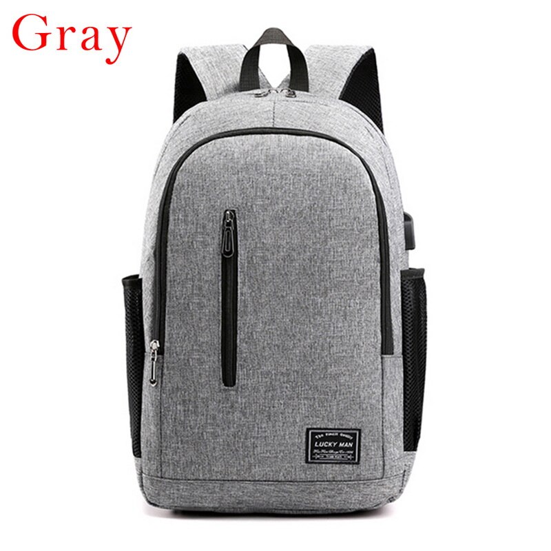 Laamei Anti-vol sacs hommes ordinateur portable sac à dos voyage sac à dos grande capacité affaires cartables USB Charge collège sacs à bandoulière: Gris