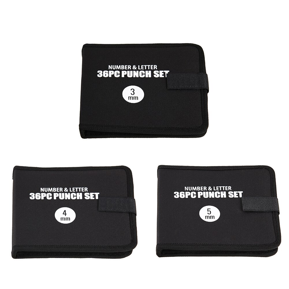 Household DIY Stamping Pressing Tool 3/4/5mm Alphabet Number Stamping Punch Tool Kit Steel Punch Tool Leather Craft 36pcs/set