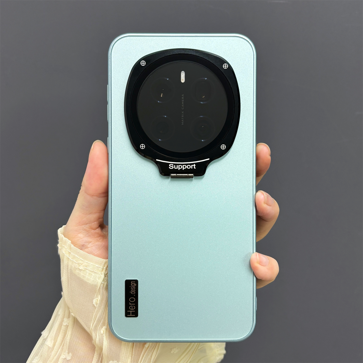Funda para Honor Magic 7 6 Pro mate Invisible soporte de lente contraportada para Honor Magic7 Pro Funda de parachoques a prueba de golpes: Azul / Para iPhone 16 Plus