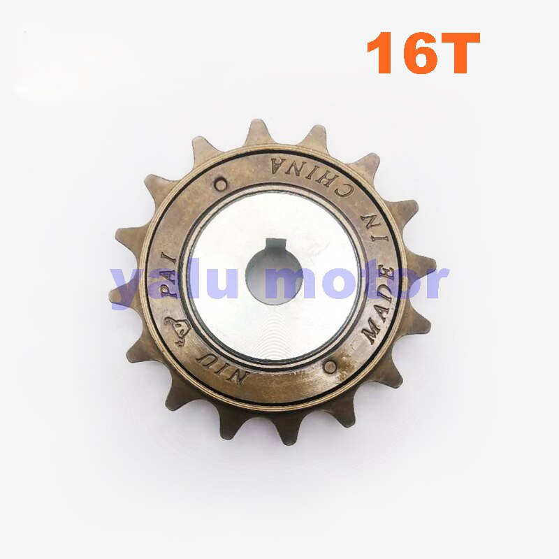 16T 18T 20T 22T Ebike Ruota Libera con Adattatore di base per unire Motore 1/2 "X" 1/8 "Catena di Misura #410 Catena Della Bicicletta per Guida a Sinistra Del Motore: 16T con adattatore