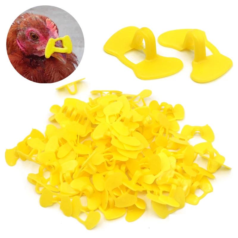 1-100pcs Plastic Chicken Glasses Chicken Foot Ring Chicken Pigeon Pheasant Anti-pecking Glasses Poultry Supplies