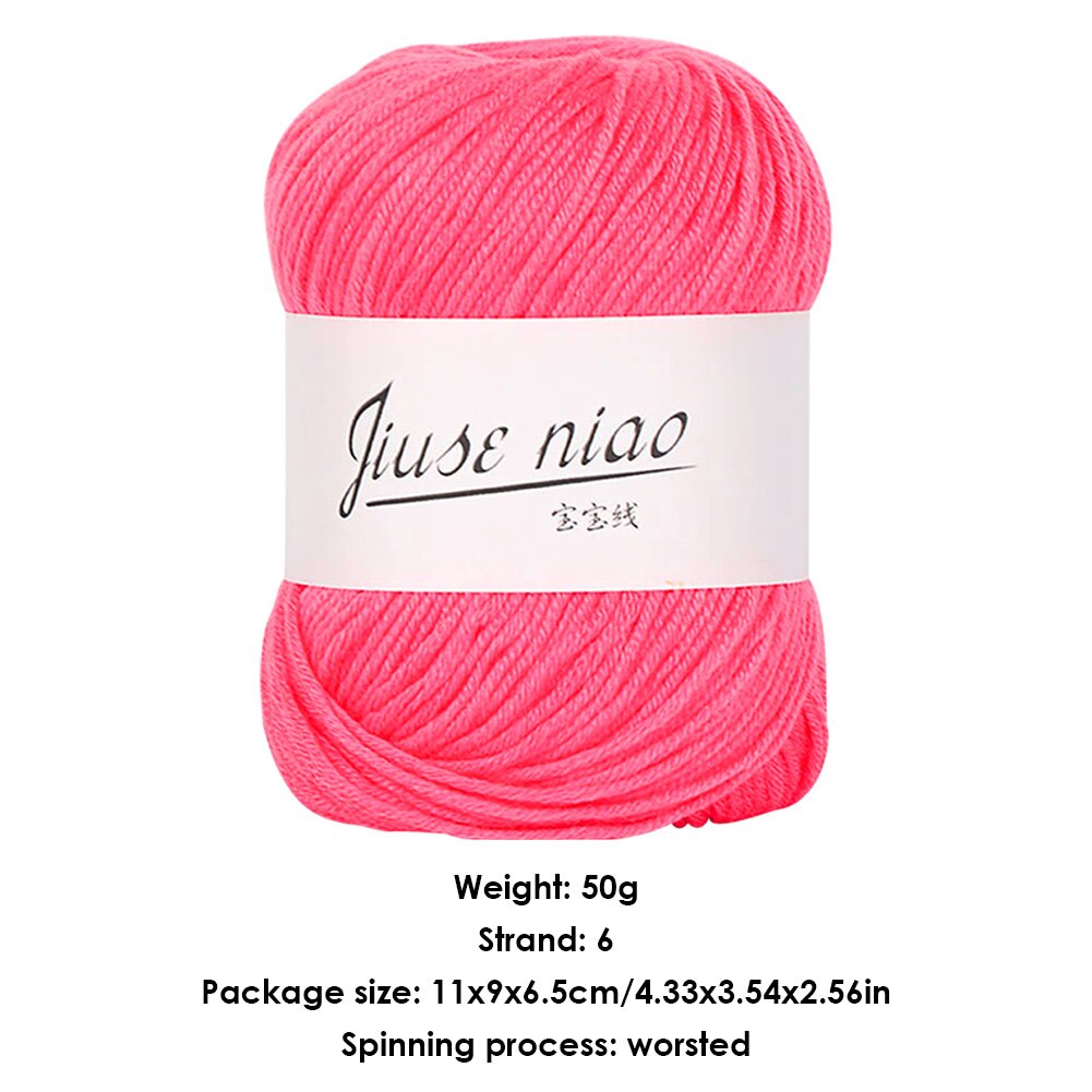 50g/rollo de hilados para ganchillo finos de algodón de punto suave DIY hilos de bebé suave Rival línea de tejer cinta de Hilo: G