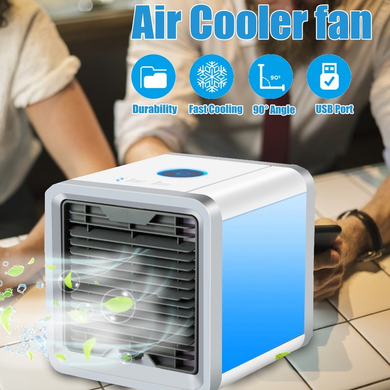 Mini bærbar klimaanlæg ventilator personlig rumkøler den hurtige nem måde at køle ethvert rum hjemmekontor skrivebord klimaanlæg på