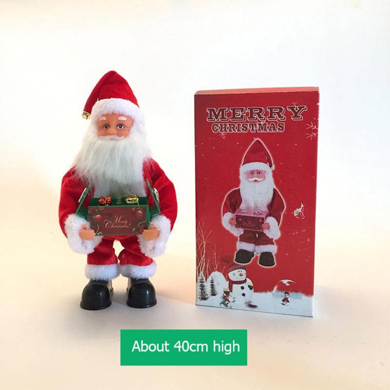 Christmas Electric Santa Claus Singing Doll Toy for Year Electric Christmas Doll Toy Navidad Xmas Decor