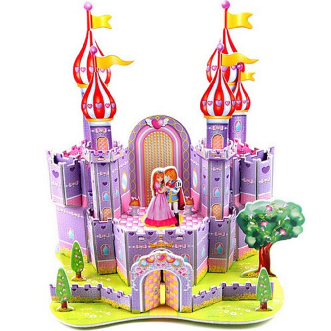 Nave da guerra Castello per bambini Giocattoli Puzzle 3D Puzzle Di Legno modello di puzzle giocattolo divertente puzzle per bambini Learning Education Cubi Magici: Puzzles 8