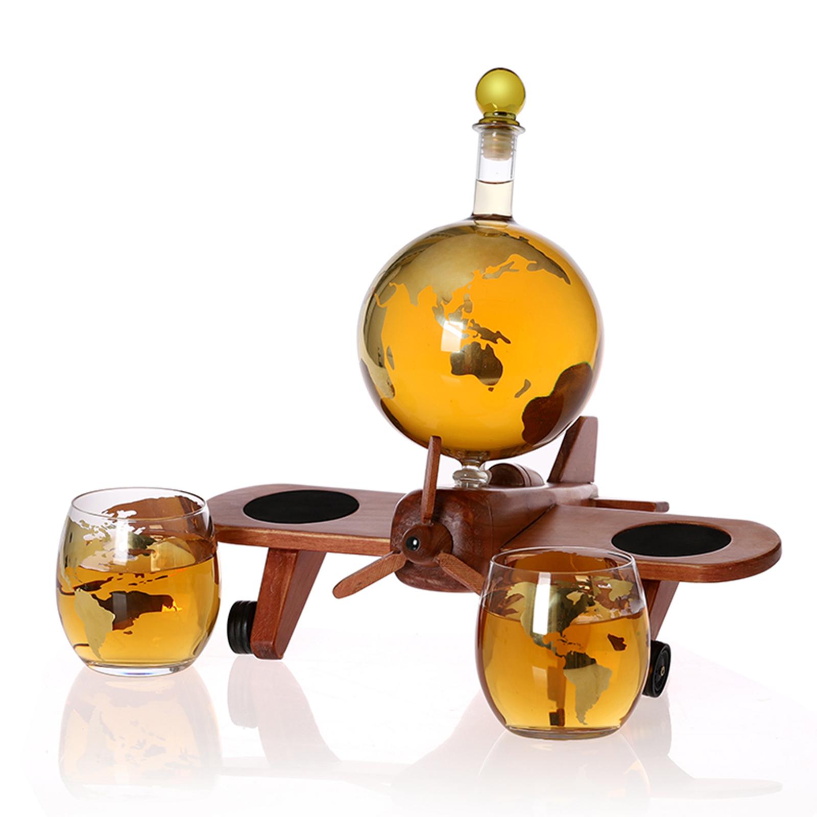 Whisky Decanter Airplane Whisky Dispenser For Liquor Bourbon Vodka Wine Glass Decanter Globe