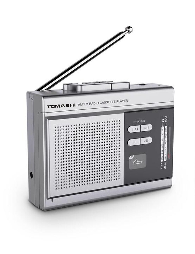 TOMASHI-REPRODUCTOR DE Radio de Cassette portátil, Walkman grabador de cinta a MP3, convertidor Con altavoz incorporado, micrófono, soporte para auriculares