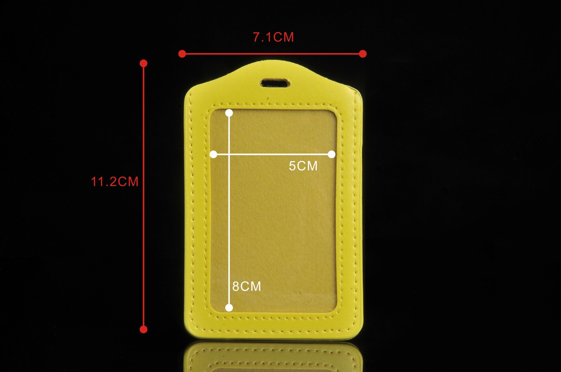 ID Badge Holder Leather Bus Pass Case Cover Men Women's Bank Credit Card Holder