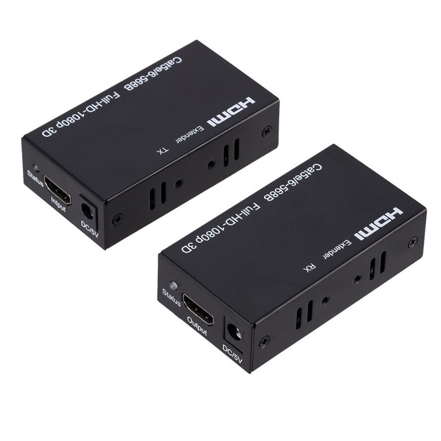 Convertitore di prolunga Extender compatibile HDMI HD 100M tramite CAT 5e 6 6e Cat5e/6 Cat6 UTP RJ45 cavo Ethernet per scheda di rete LAN