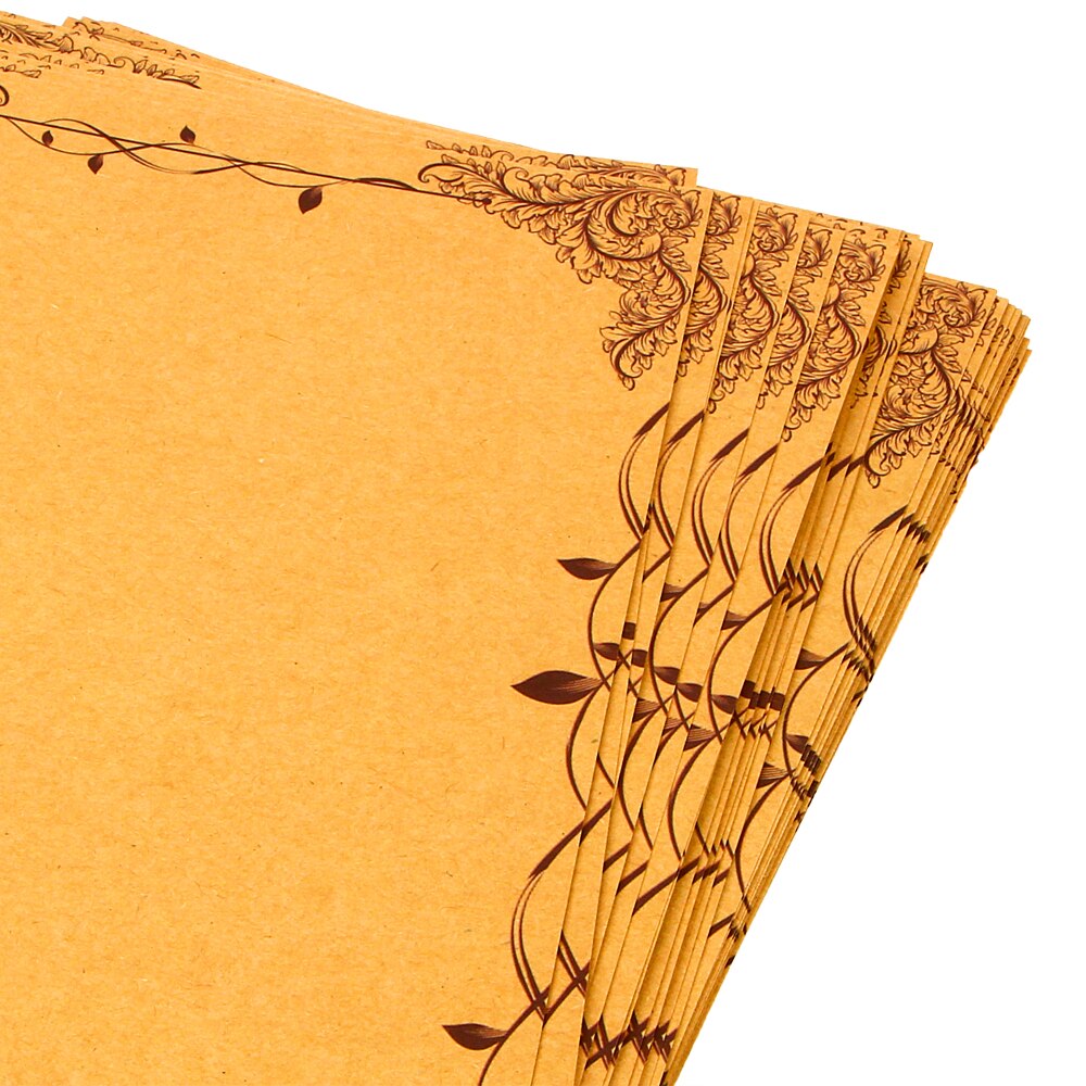 8 Stks/pak Vintage Schrijven Papier Bloem En Blad Kraft Brief Papier Europa Stijl Papel Carta Schrijven Papier Briefpapier