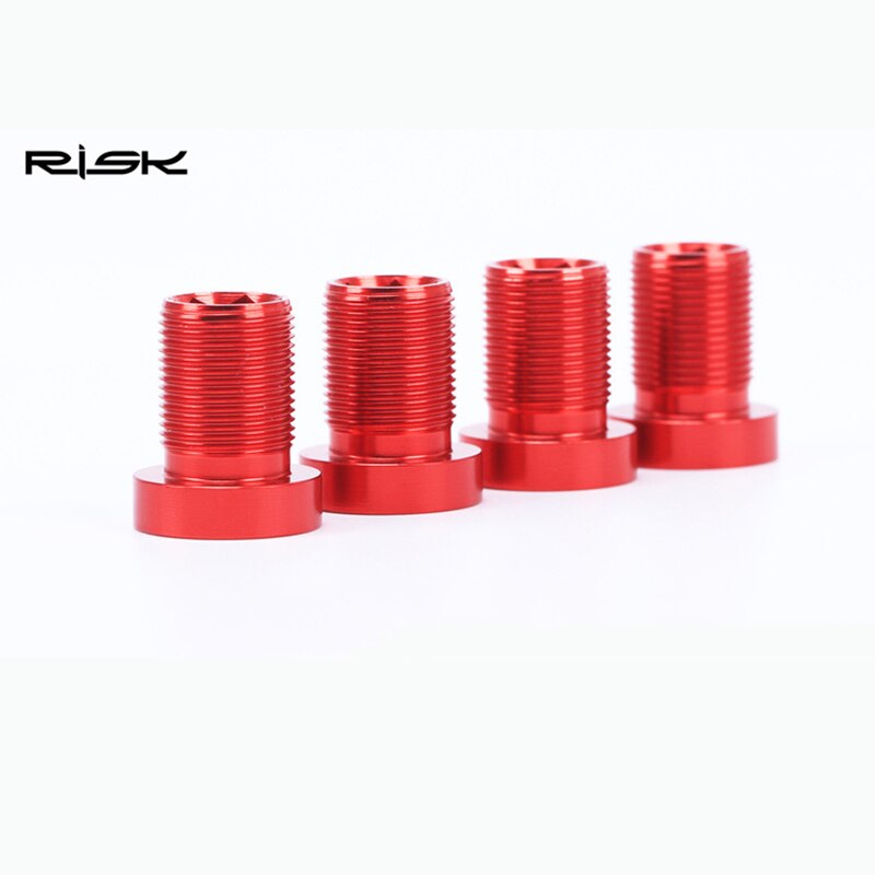 RISK 2pcs Splined Bottom Bracket Bolts Aluminum Alloy M15*19MM Waterproof MTB Bike Bottom Bracket Screws Cranks Cycling Parts