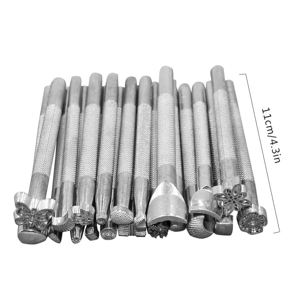 20pcs/set DIY Carving Printing Tool Leather Flower Pattern Craft Engrave Stamping Embossing Mold