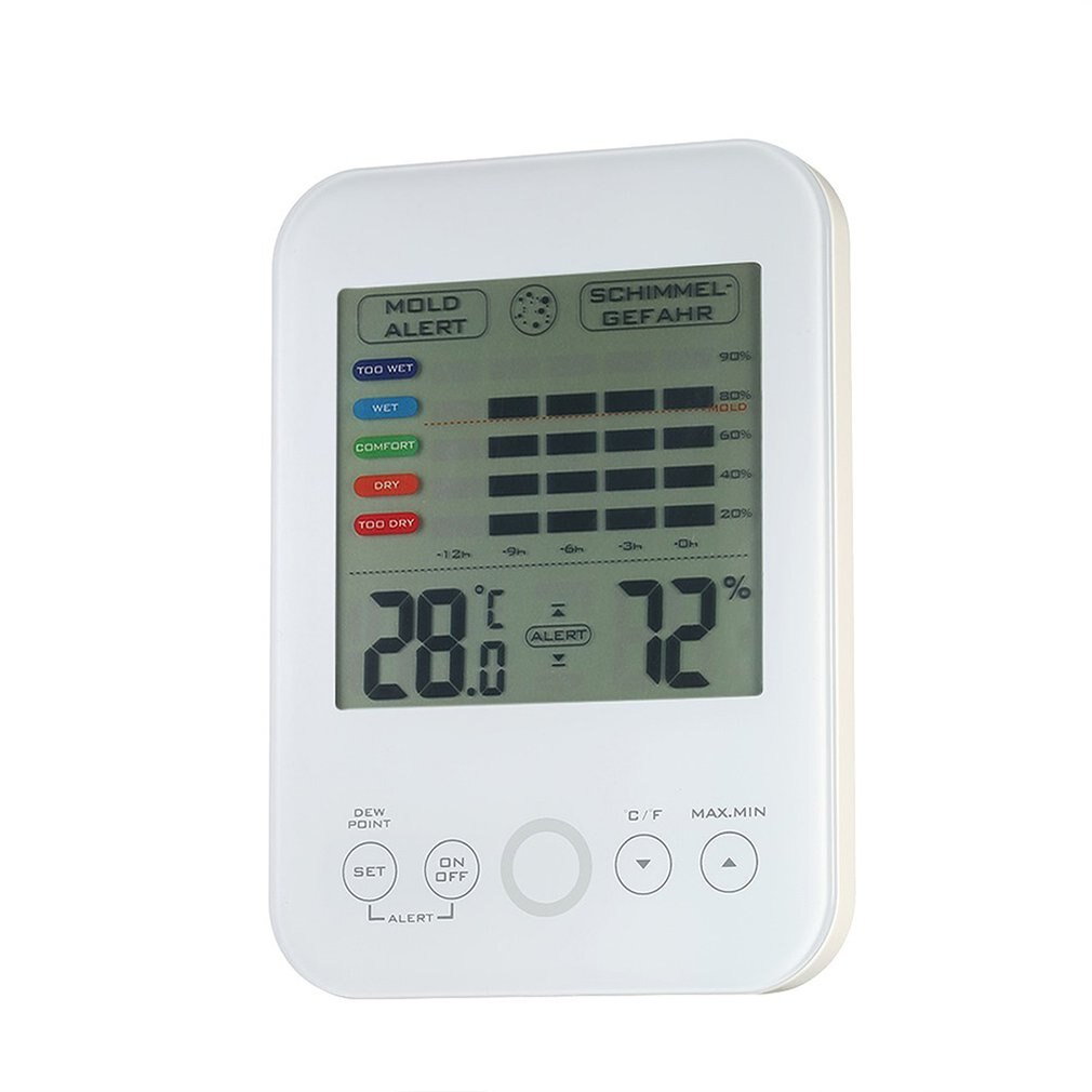 High Accuracy Digital Indoor Electronic Temperature Humidity Hygrometer Weather Station thermometer with mold alarm LCD display