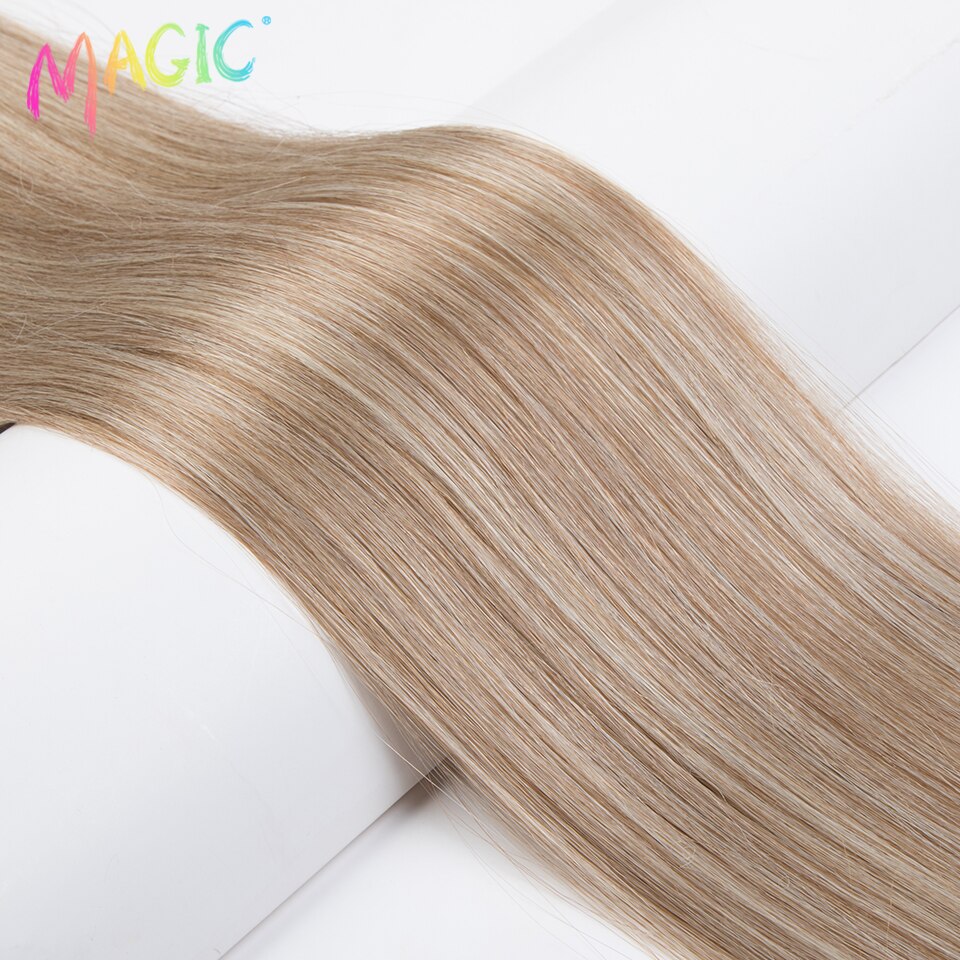 Magic Synthetische Lange Rechte Paardenstaart Haar 32 Inch Wrap Around Clip In Paardenstaart Haar Hittebestendige Staart Synthetische Extensions