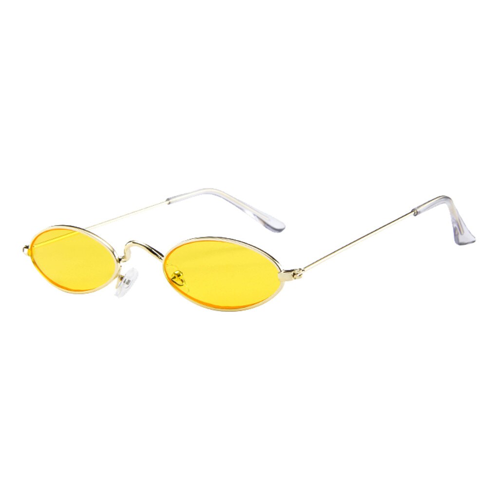 Zonnebril heren dames retro klein ovaal metalen montuur zonnebrillen