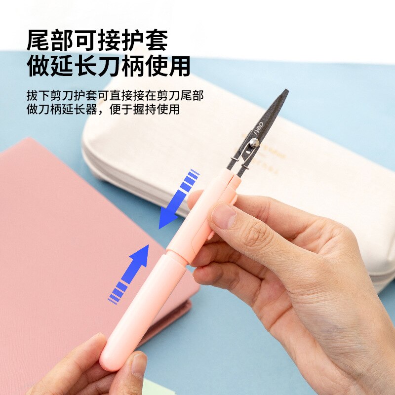 Deli pliable Mini petits ciseaux Portable papier coupe outil Kawaii papeterie étudiant bricolage à la main coupe fournitures de bureau