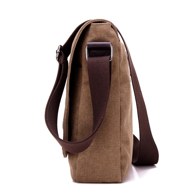 Leisure Canvas Mannen Schoudertas Grote Capaciteit Eenvoudige Effen Kleur Messenger Bags Voor Reizen Messenger Business