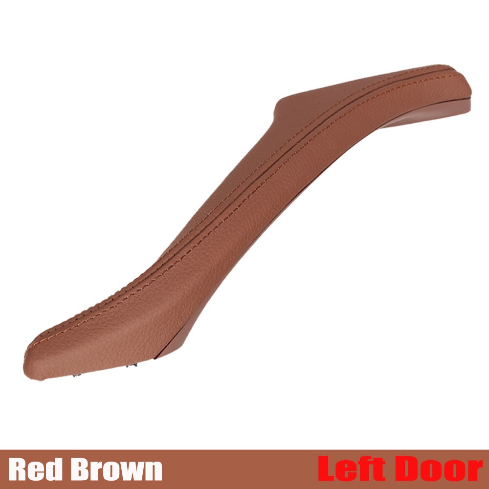 Dla BMW serii 5 F10 F11 F18 2010-2017 samochodów lewego prawego wewnętrzna klamka wewnętrzna strona drzwi podłokietnik płyta osłona wykończeniowa robić naciągania: czerwony-brązowy-lewo-LHD