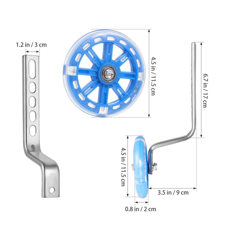 2PCS 4.5in Adjustable Auxiliary Kids Bike Training Wheels Children Bicycle Wheels for Kids