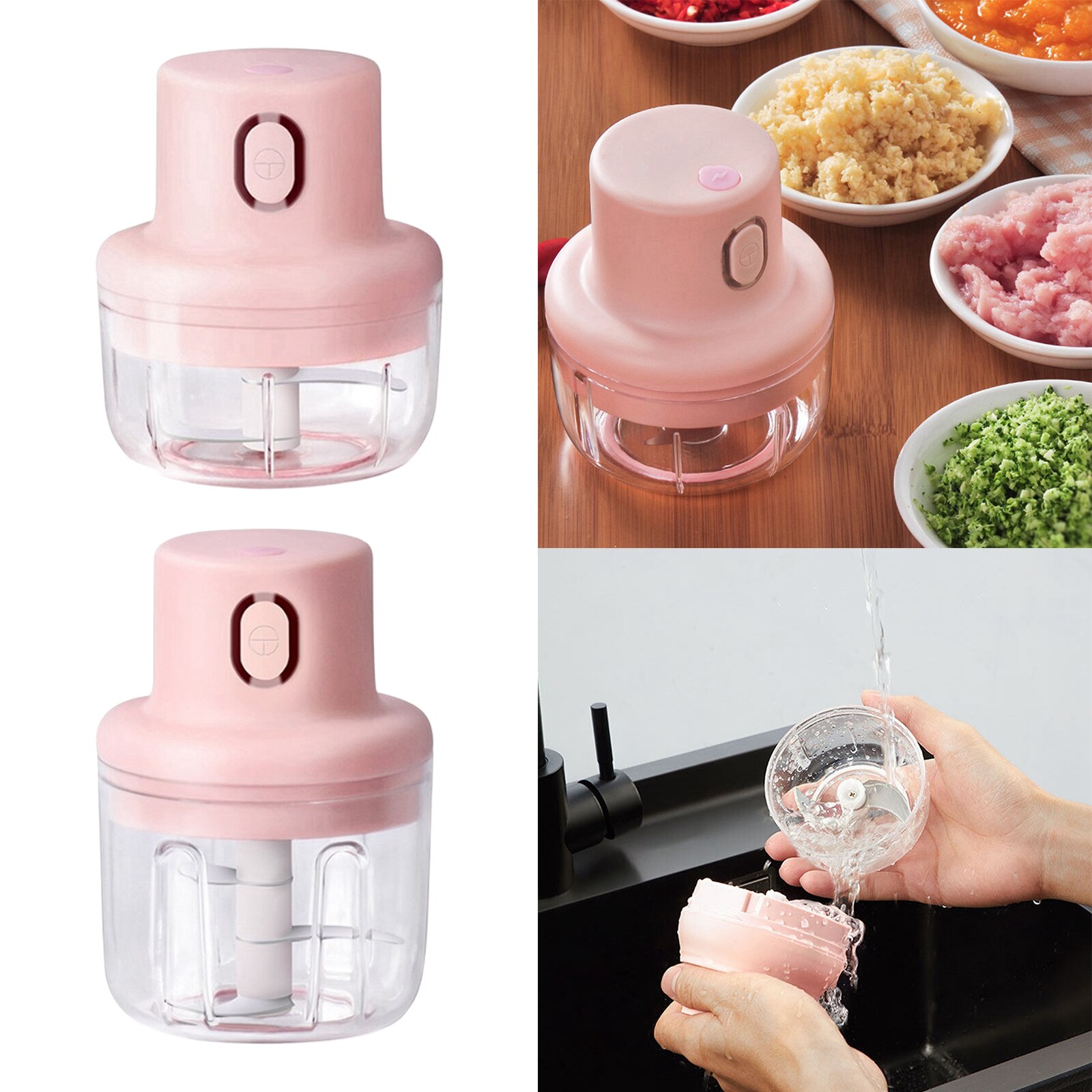 Ail électrique Masher hachoir à viande petit broyeur hachoir USB charge ail concassage gingembre concassé poivre frais