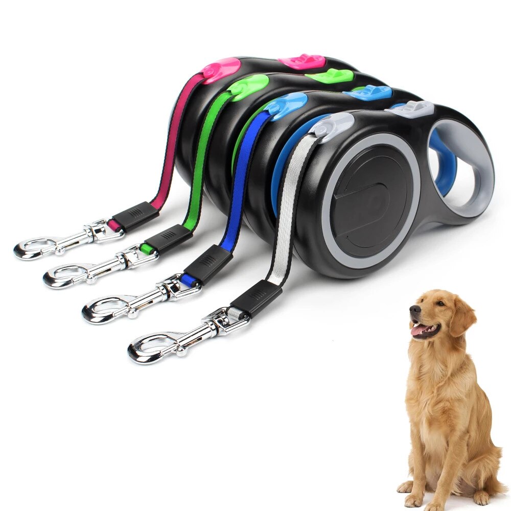 Long Strong Pet Leash For Large Dogs Durable Nylon Retractable Big Dog Walking Leash Leads Automatic Extending Dog Leash Rope