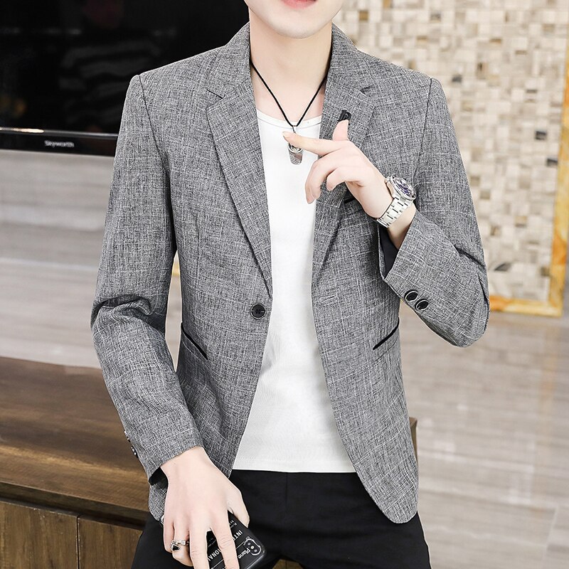 Men's casual small suit jacket Korean version slim student single suit business suit will be western men's clothing
