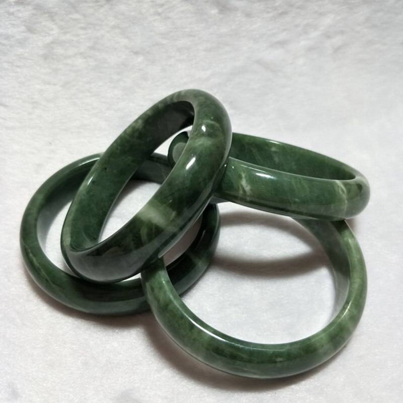 Aaa Mooie Bangle Chinese Groene Jade Hand-Gesneden Armband 54Mm-64Mm KYY8758