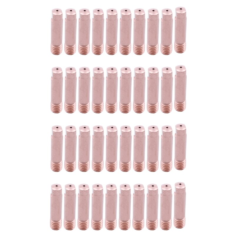 40 embouts de Contact CO2 Mig 0.8X25mm pour MB15 15AK Mig accessoires consommables de torche de soudage: Default Title