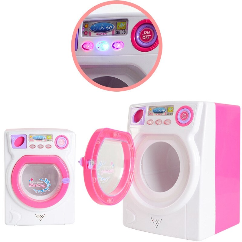 Children's Play House Game Toy Electric Stimulation Washing Machine with Sound and Light Effect