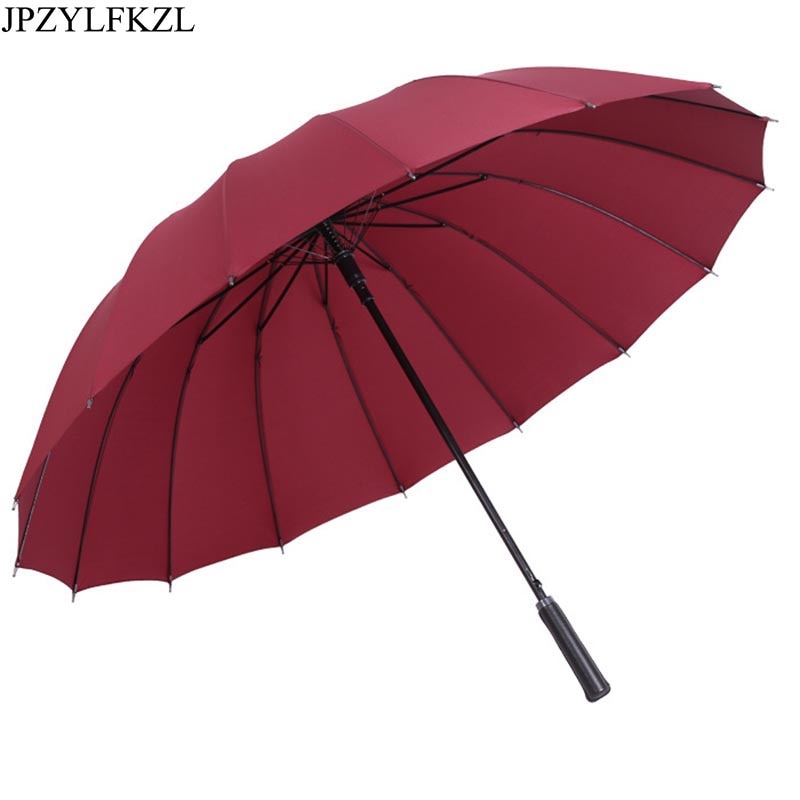 Parapluie demi-automatique pour 1 à 2 personnes, 16K, de luxe, coupe-vent, droit