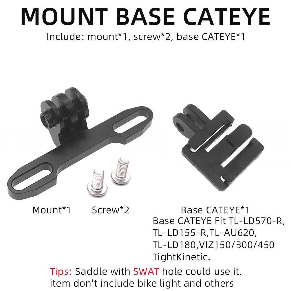 Twtopse Fiets Achterlicht Mount Voor Gespecialiseerde Zadelkussen Power Romin Toupe Swat Gat Fit Gopro Fietsen Fietsenrek Beugel: Paars