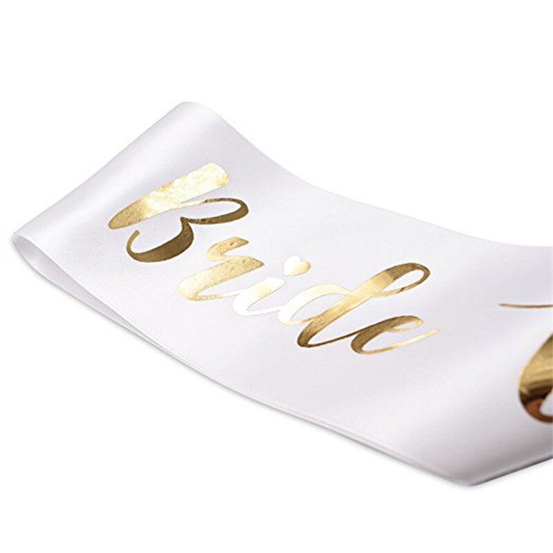 Satin Bride To Be Sash with Diamond Ring Bachelorette Party Sash for Hen Party Wedding Bridal Shower Black with Gold Letter