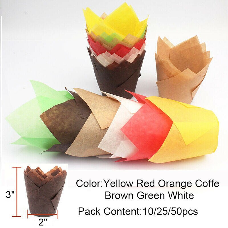 50/100 pièces 14 modèle cuisson Cupcake revêtements tasse papier Tuli cuisson emballage étui gâteau Muffin tasse boîte gâteau outil Cupcake pour la cuisine