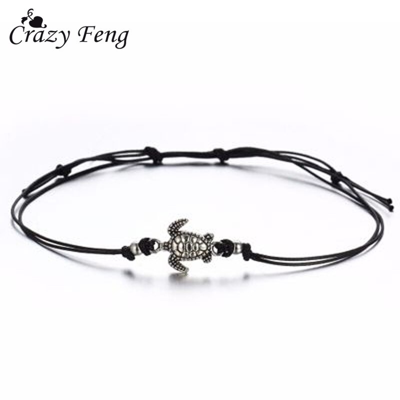 Double Layer Enkelbandje Armband Halhal Barefoot Sandalen enkelband Voet Ketting Sieraden Vintage Schildpad Armband Enkelband voor Vrouwen