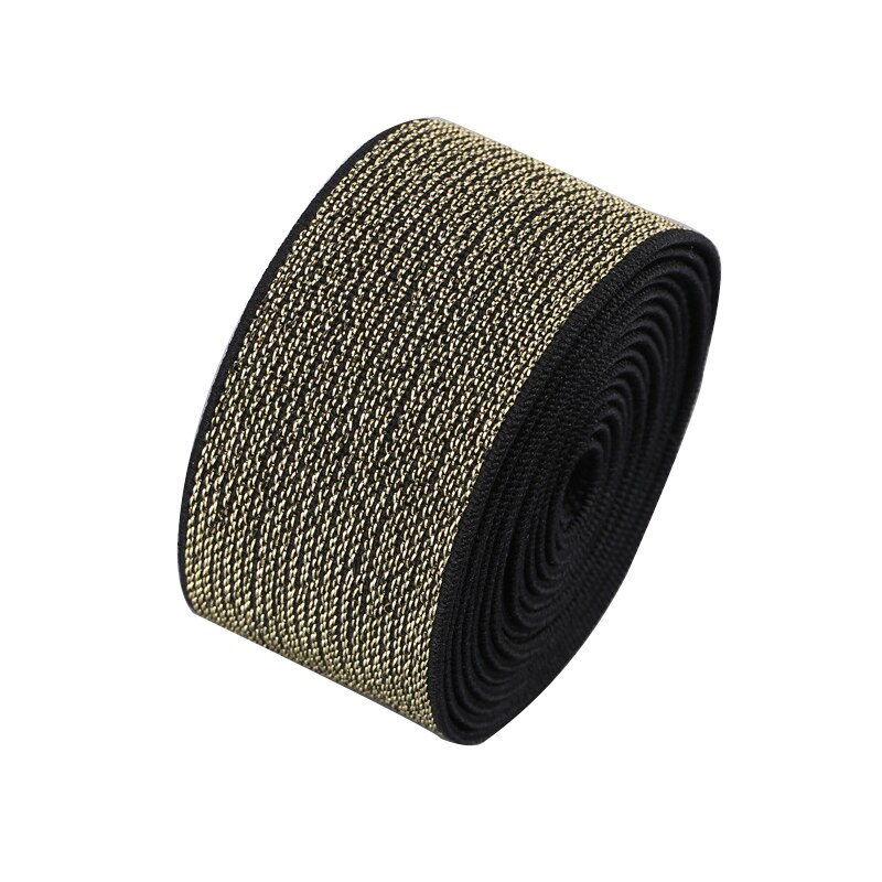 Gold Silk Silver Flat Elastic Bands 10/15/25/40mm High-density Woven Rubber Band DIY Garment Trousers Sewing Accessories 1M