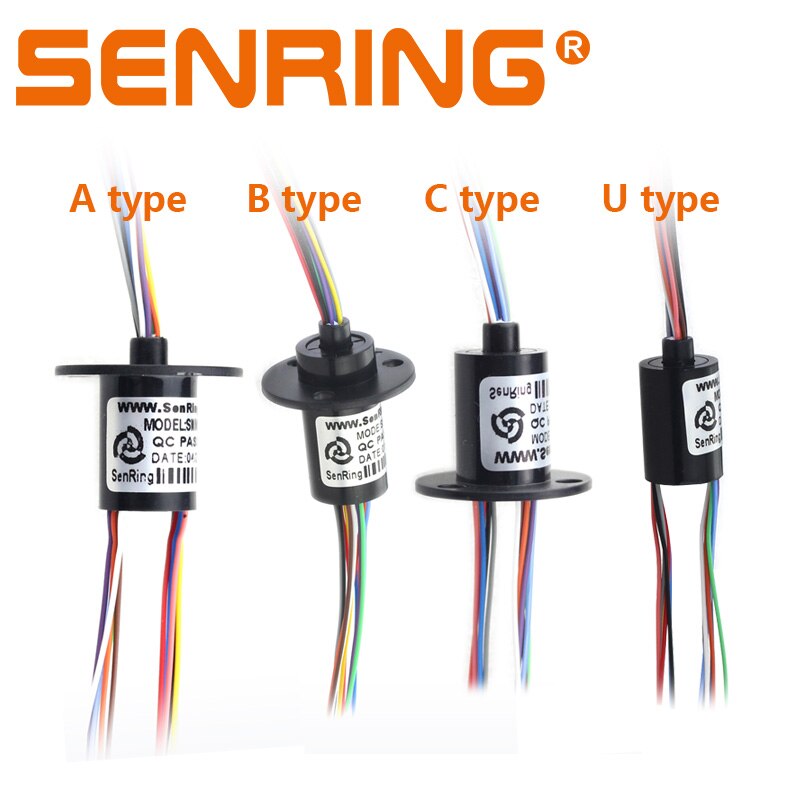 Senring mini kapsel slip ring snm 012 6 ledninger /12 ledninger /18 ledninger slip ringe 2a signal