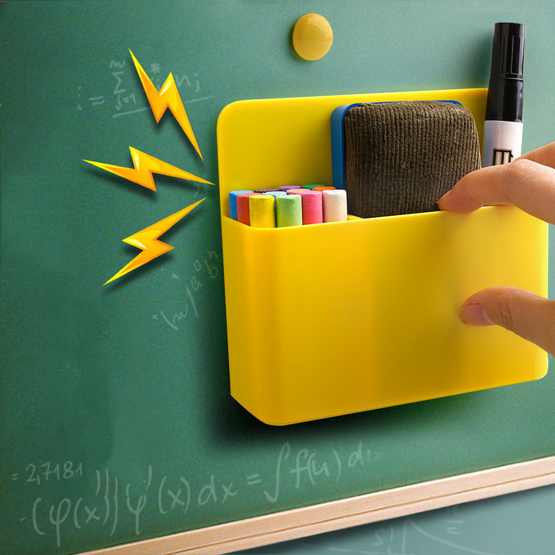 Magnetic Storage Box Whiteboard Marker Pen Holder Storage Box Refrigerator Container Magnet Plastic Office School Supplies