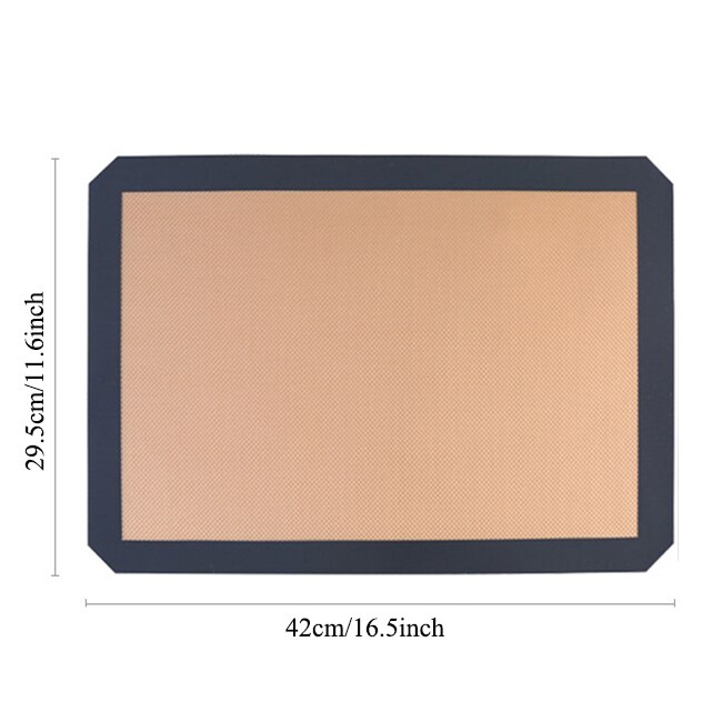 Silicone Macaron Bakken Mat - Non Stick Silicon Liner Voor Bakken Pannen &amp; Rolling-Bitterkoekje/Gebak/Cookie maken-Professionele: Grey 42x29.5cm