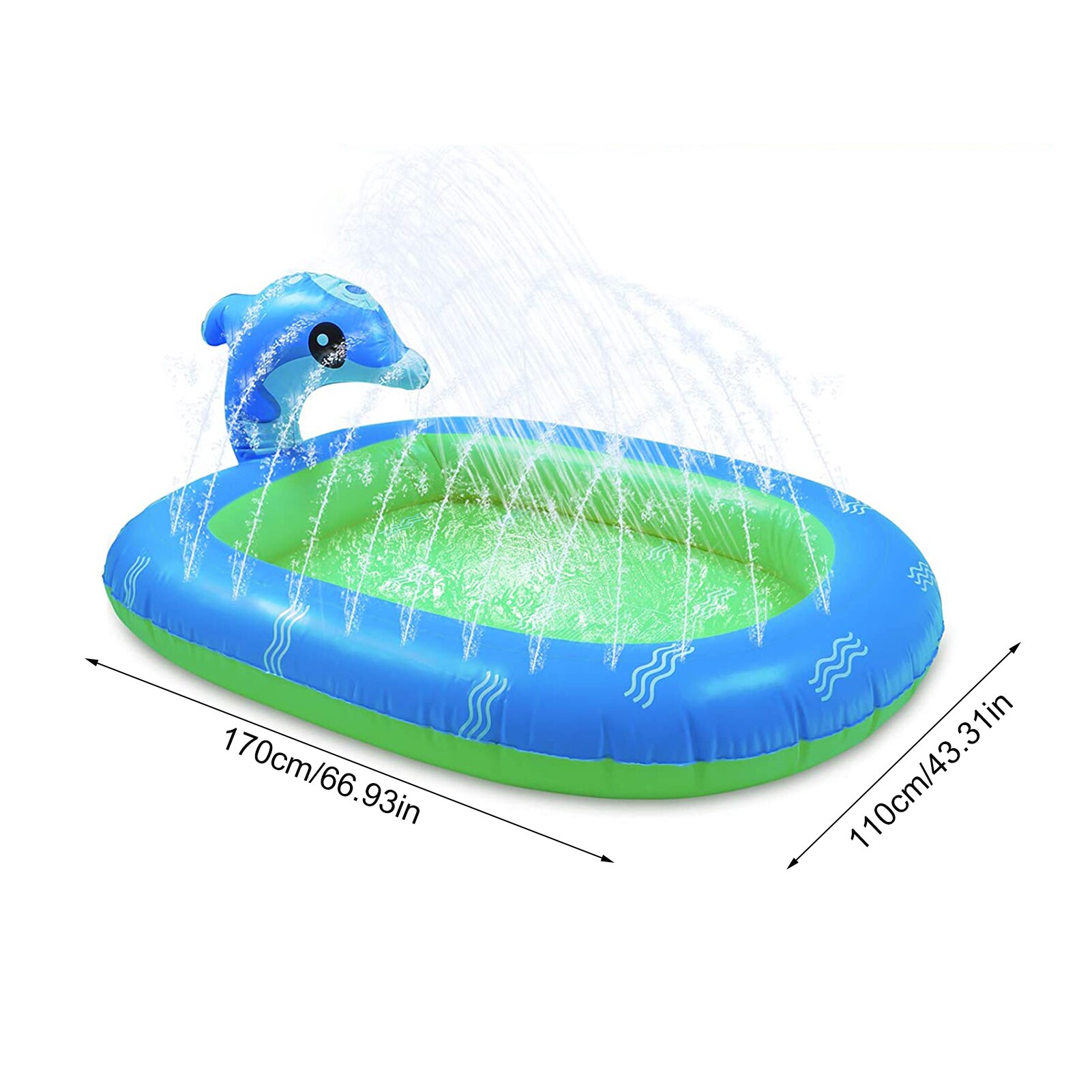 freundlicher Sprinkler Wasser Spielzeug Aufblasbare Runde Spritzen Schwimmbad Spielen Sprinkler matt Hof draussen Spaß PVC Material Aufblasbare Wasser Schwimmbad