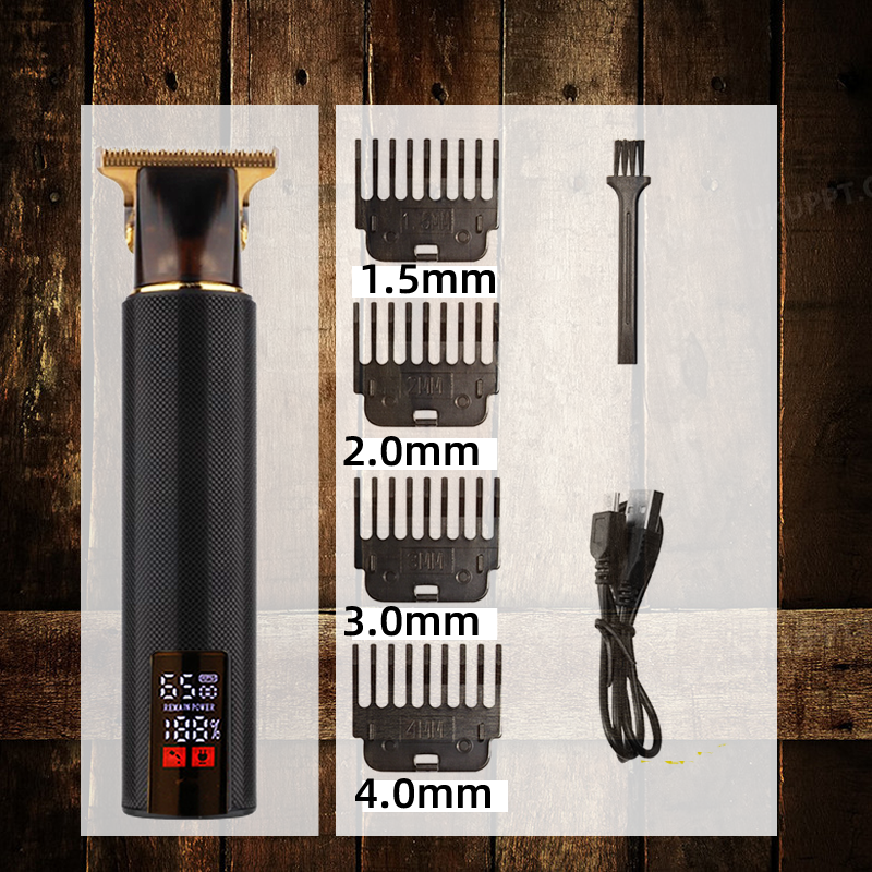 Professionele Elektrische Scheerapparaat voor Mannen Scheermes voor Mannen Maaier Baard Trimmer Kapper Scheren Machine T9 Tondeuse: Zilver