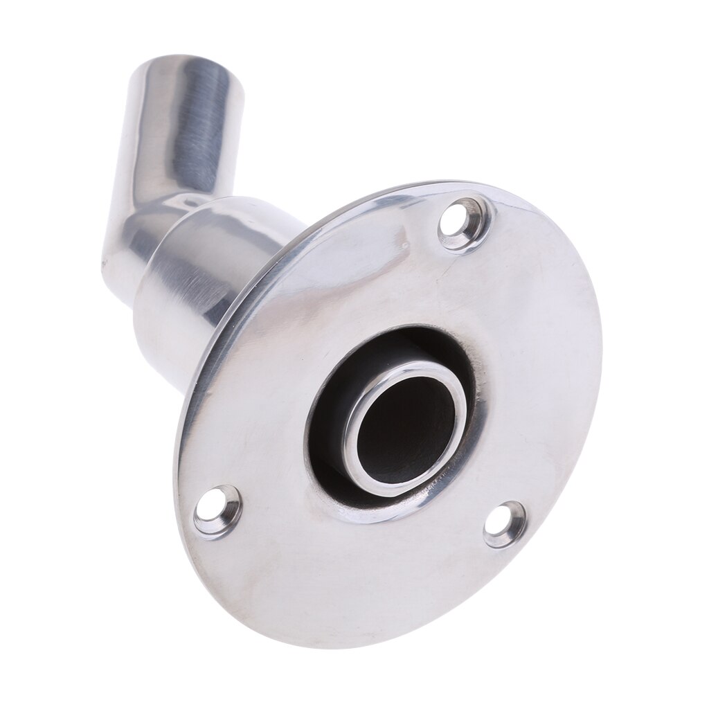 Boat 90 Degrees Through Hull Plumbing Fitting Stainless Steel for 7/8 inch 22mm Tubes Silver