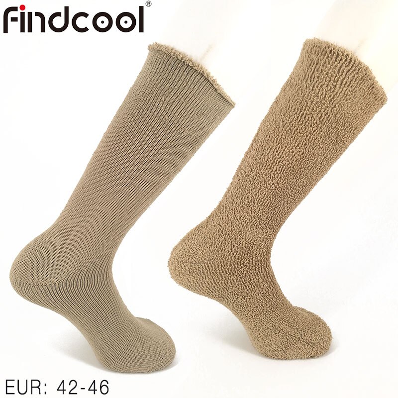 Findcool merino uld sokker til kvinder mænd vinter udendørs skiløb cykling sports sokker tykkere varmere sokker