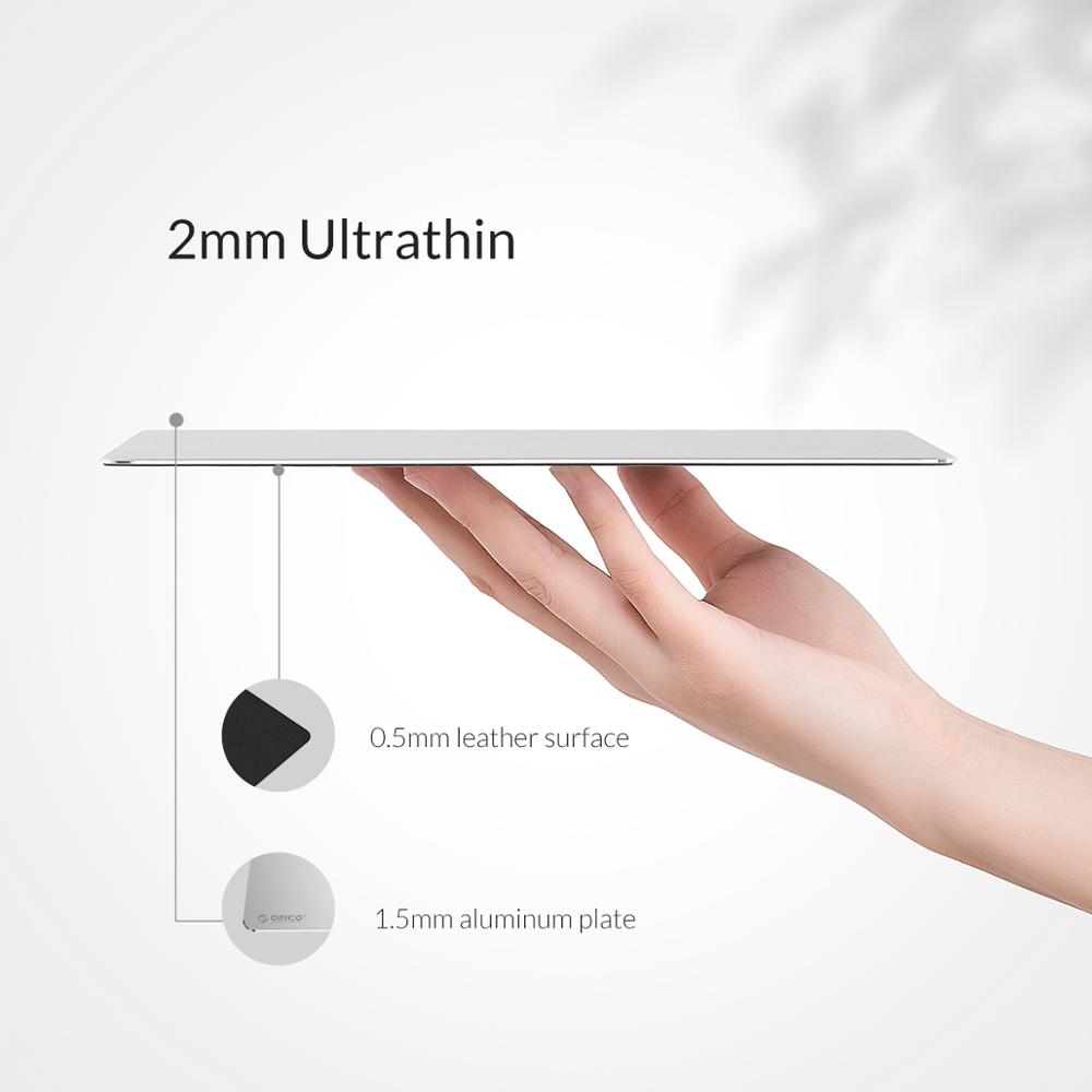 ORICO Double-sided Aluminum Alloy Mouse Pad Hard Smooth Ultra-thin Computer Game Mouse Pad Double-sided Waterproof Home Office